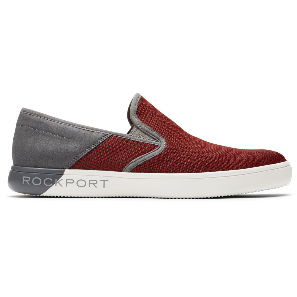 Sneakers Barbati Rockport Colle Slip-On Mesh Rosii - Romania 8263-OGTWZ